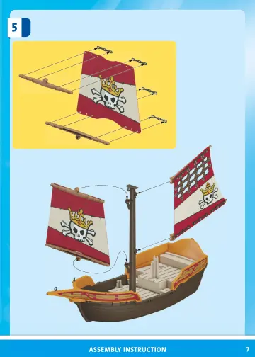 Összeszerelési útmutatók Playmobil 71418 - Kalózhajó (7)