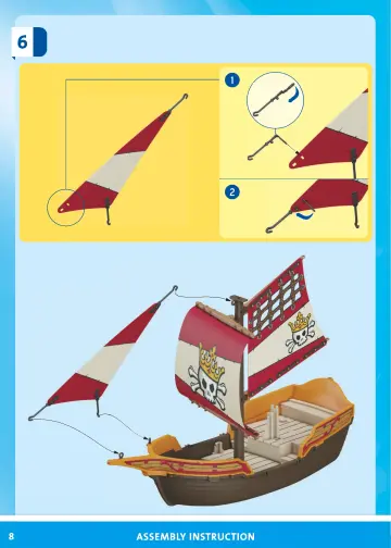 Notices de montage Playmobil 71418 - Chaloupe des pirates (8)