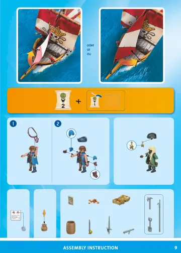 Οδηγίες συναρμολόγησης Playmobil 71418 - Πειρατική Γαλέρα "Ο Βασιλιάς των Πειρατών" (9)