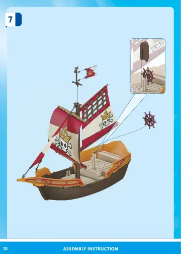 Notices de montage Playmobil 71418 - Chaloupe des pirates (10)