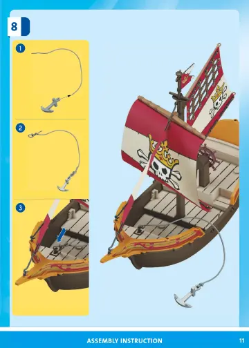 Notices de montage Playmobil 71418 - Chaloupe des pirates (11)