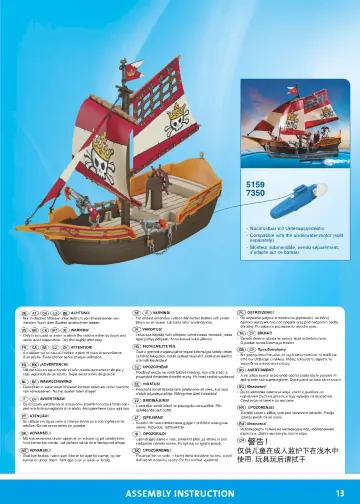 Manual de instruções Playmobil 71418 - Barco pirata (13)