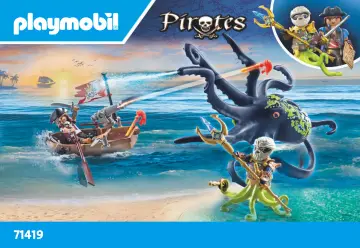 Bouwplannen Playmobil 71419 - Battle with the Giant Octopus (1)