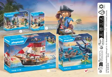 Bouwplannen Playmobil 71419 - Battle with the Giant Octopus (12)