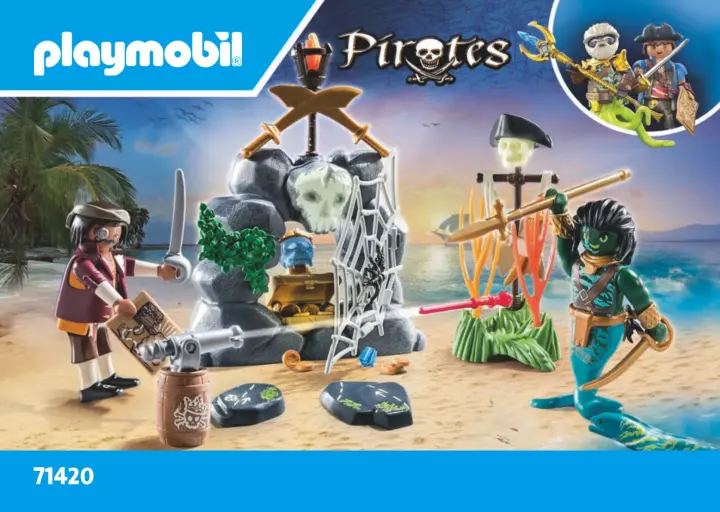 Οδηγίες συναρμολόγησης Playmobil 71420 - Πειρατές και κυνήγι θησαυρού (1)