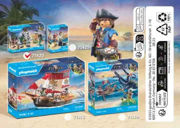 Notices de montage Playmobil 71420 - Pirate avec trésor (12)