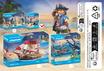 Οδηγίες συναρμολόγησης Playmobil 71421 - Πειρατής με κανόνι (8)