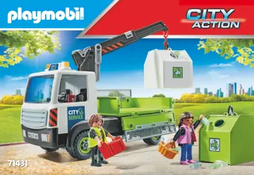 Notices de montage Playmobil 71431 - Camion-grue de recyclage de verre (1)