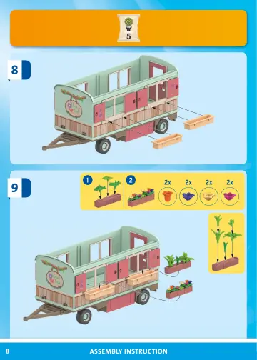 Manuales de instrucciones Playmobil 71441 - Café tren con huerto (8)