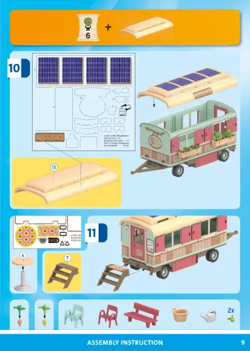 Building instructions Playmobil 71441 - Cozy site trailer cafe (9)