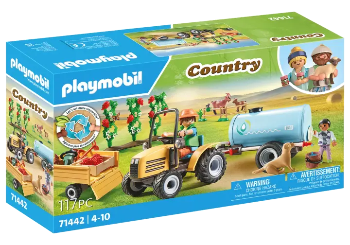 Playmobil 71442 - Tractor with trailer and water tank - BOX