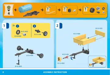 Bouwplannen Playmobil 71442 - Tractor met aanhanger en watertank (8)