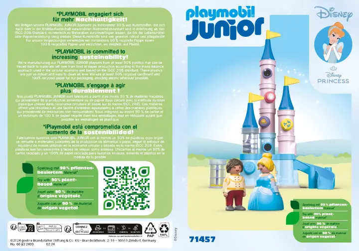 Összeszerelési útmutatók Playmobil 71457 - JUNIOR & Disney: Hamupipőke kastélya (1)