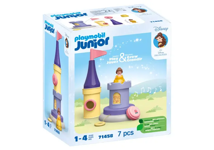 Playmobil 71458 - JUNIOR & Disney: Torre de brincar da Belle com som - BOX