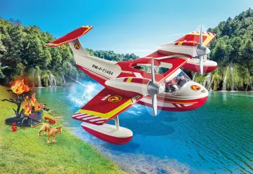 Playmobil 71463 - Hydravion avec pompier