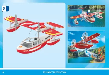 Building instructions Playmobil 71463 - Firefighting plane with extinguishing function (8)