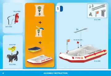 Bauanleitungen Playmobil 71464 - Feuerwehrboot mit Aqua Scooter (4)