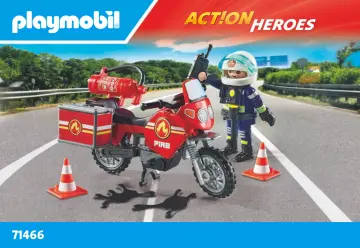 Instrukcje obsługi Playmobil 71466 - Motocykl straży pożarnej na miejscu wypadku (1)