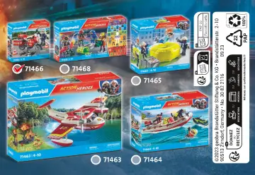 Notices de montage Playmobil 71466 - Pompier et moto (4)