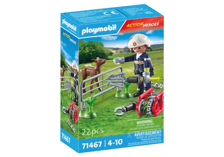 Playmobil 71467 - Pompier avec faon à sauver - BOX