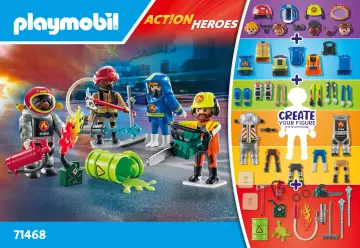 Οδηγίες συναρμολόγησης Playmobil 71468 - My Figures: Επιχείρηση Πυροσβεστικής (1)