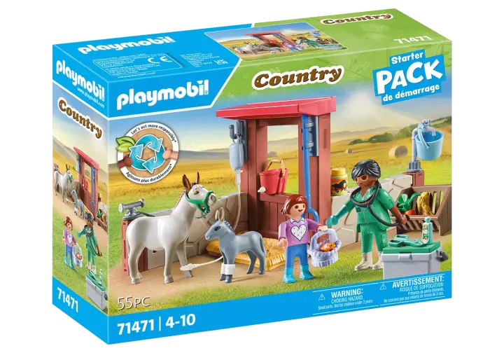 Playmobil 71471 - Tierarzteinsatz bei den Eseln - BOX