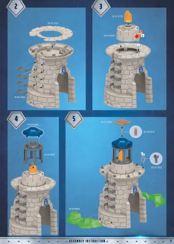 Building instructions Playmobil 71483 - Knight's tower with smith and dragon (5)