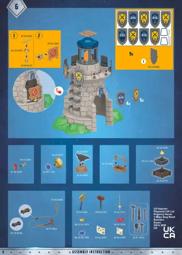 Manuales de instrucciones Playmobil 71483 - Torre de Caballeros con herrero y dragón (6)