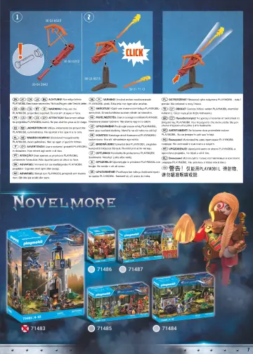 Notices de montage Playmobil 71483 - Tourelle des chevaliers de Novelmore avec dragon (7)