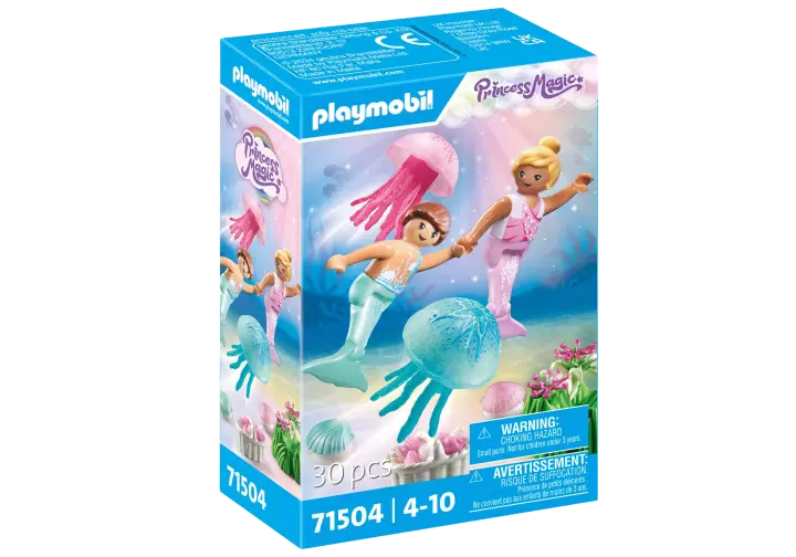 Playmobil 71504 - Enfants sirènes avec méduses et coquillages - BOX