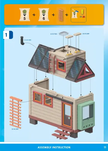 Manual de instruções Playmobil 71509 - Casa pequena (11)