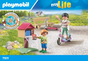 Notices de montage Playmobil 71511 - Boîte à livres avec maman et enfant (1)