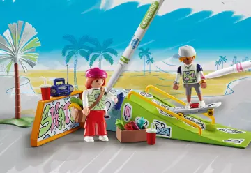 Playmobil 71515 - PLAYMOBIL Color : Skateurs avec rampe