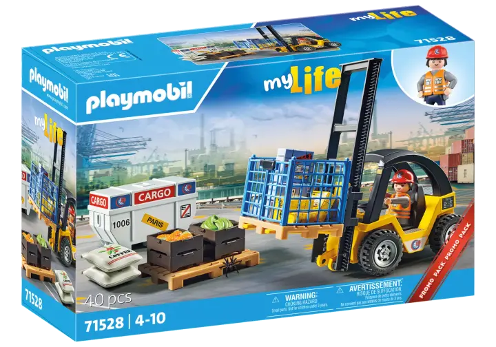 Playmobil 71528 - Forklift truck with cargo - BOX