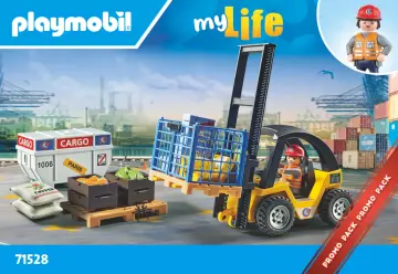 Bygganvisningar Playmobil 71528 - Gaffeltruck med last (1)