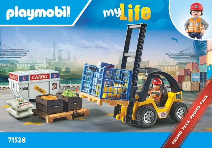 Notices de montage Playmobil 71528 - Chariot élévateur avec matériel (1)