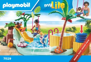 Notices de montage Playmobil 71529 - Vacanciers avec piscine et bain à remous (1)