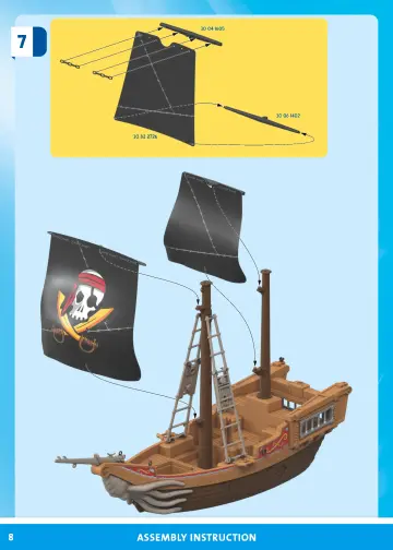 Manual de instruções Playmobil 71530 - Grande barco pirata (8)