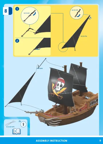 Manual de instruções Playmobil 71530 - Grande barco pirata (9)