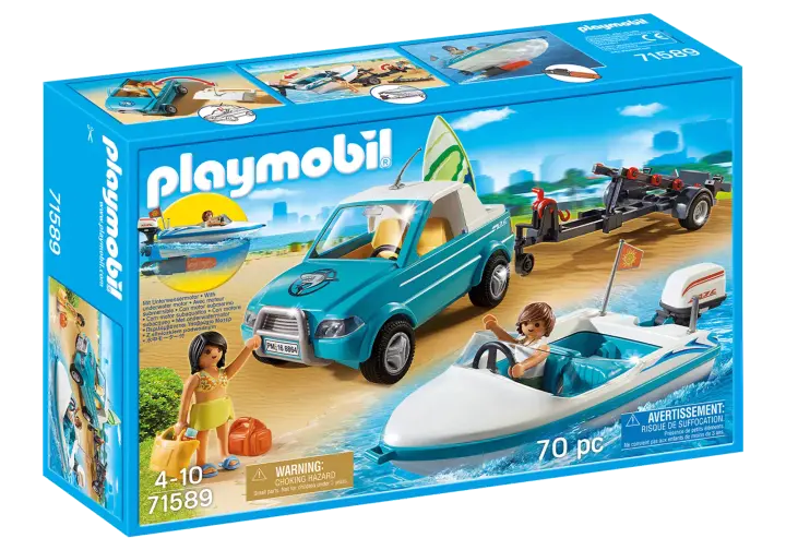 Playmobil 71589 - Όχημα με ταχύπλοο σκάφος και υποβρύχιο μοτέρ - BOX