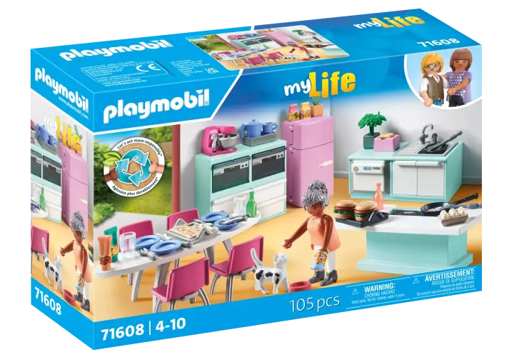 Playmobil 71608 - Cuisine avec ilôt central - BOX