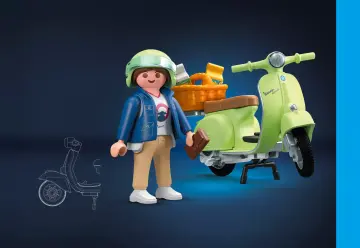 Playmobil 71621 - 1969 Vespa 150 Sprint Veloce, Hellgrün