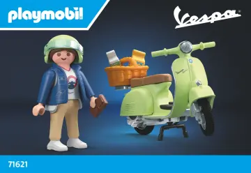 Bouwplannen Playmobil 71621 - 1969 Vespa 150 Sprint Veloce, lichtgroen (1)