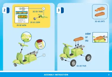 Bouwplannen Playmobil 71621 - 1969 Vespa 150 Sprint Veloce, lichtgroen (3)
