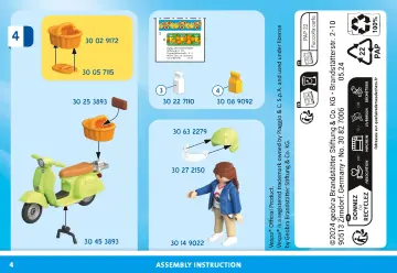 Bouwplannen Playmobil 71621 - 1969 Vespa 150 Sprint Veloce, lichtgroen (4)