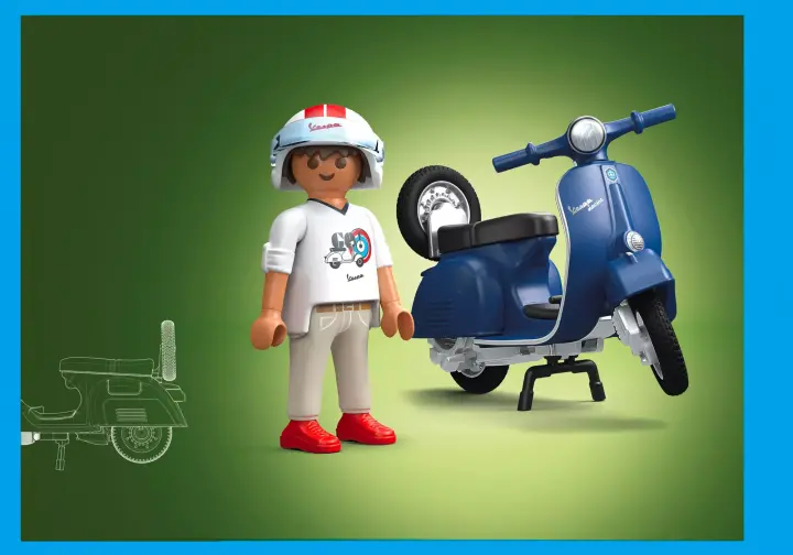 Playmobil 71622 - 1969 Vespa 150 Sprint Veloce, niebieski