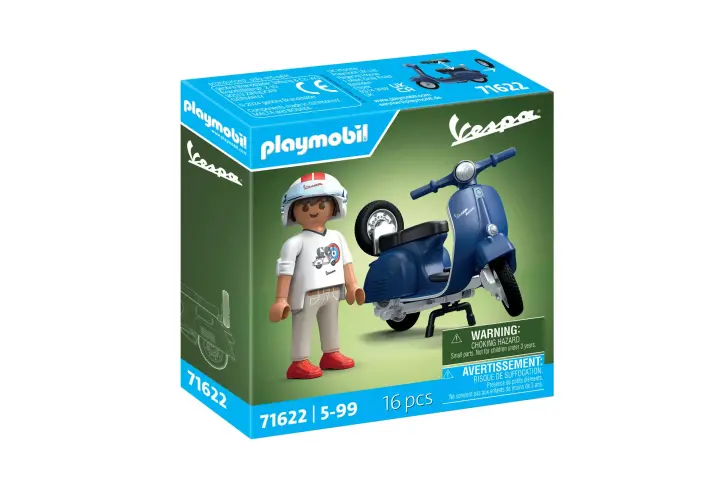 Playmobil 71622 - 1969 Vespa 150 Sprint Veloce, niebieski - BOX