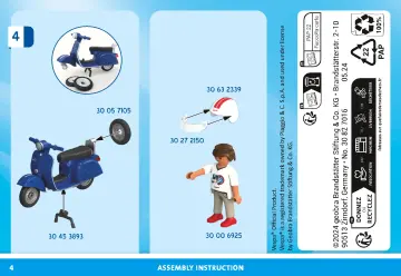 Instrukcje obsługi Playmobil 71622 - 1969 Vespa 150 Sprint Veloce, niebieski (4)