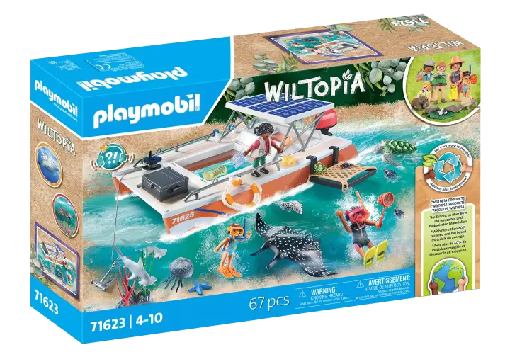 Playmobil 71623 - Bateau de surveillance des récifs coralliens - BOX