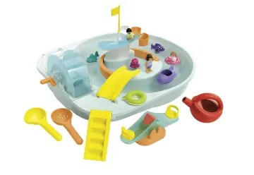 Playmobil 71654 - JUNIOR AQUA: Wasserbahn mit Wasserspielplatz und Lerneffekten